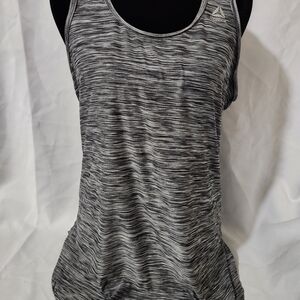 Reebok Women's Black and Gray Tank Top